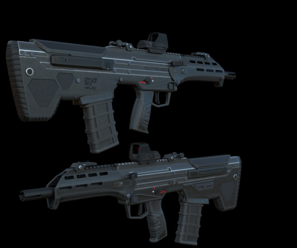 ArtStation - Modular Bullpup Rifle- Standard Variant | Game Assets