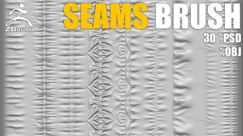 Seams Brushes Vol.2 (Alphas PSD + OBJ)