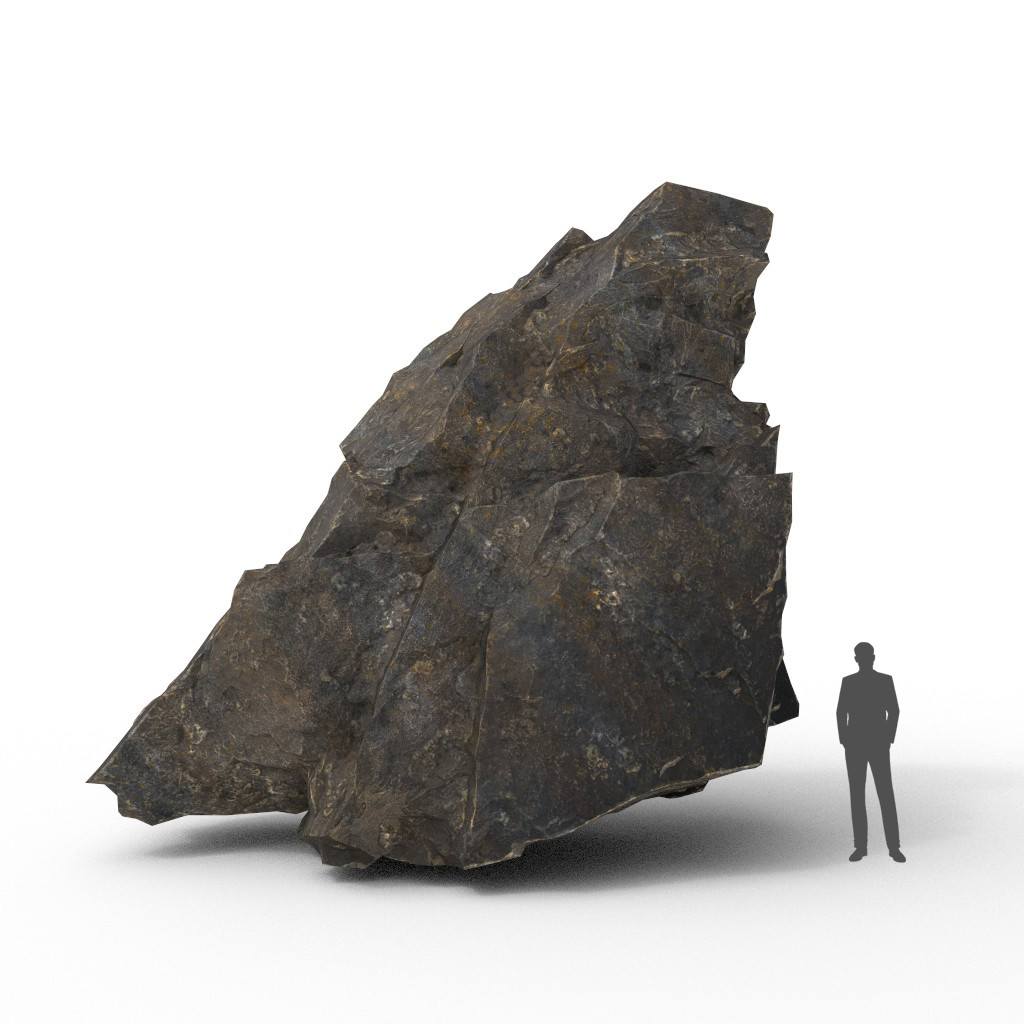 ArtStation Low poly Black Granite Rock Formation Pack 200207 Game