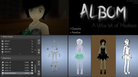 An anime-style Girl Character Model 🖤