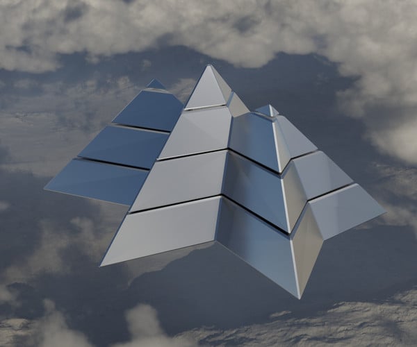 ArtStation - Silver Futuristic Pyramidal Build | Game Assets