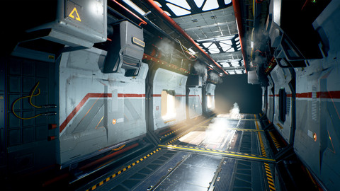 Sci-Fi_Corridor  AAA gaming quality