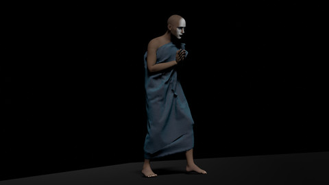 Free Ice Monk 3D model for concept art