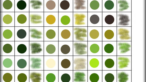 grass color palette for Clip Studio Paint and Ex