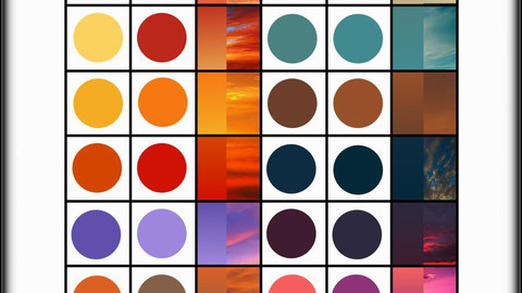 sunset color gradient palette for Clip Studio Paint and Ex