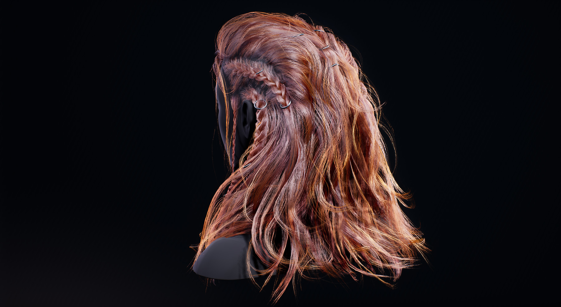 ArtStation - Female Braided Hair viking style