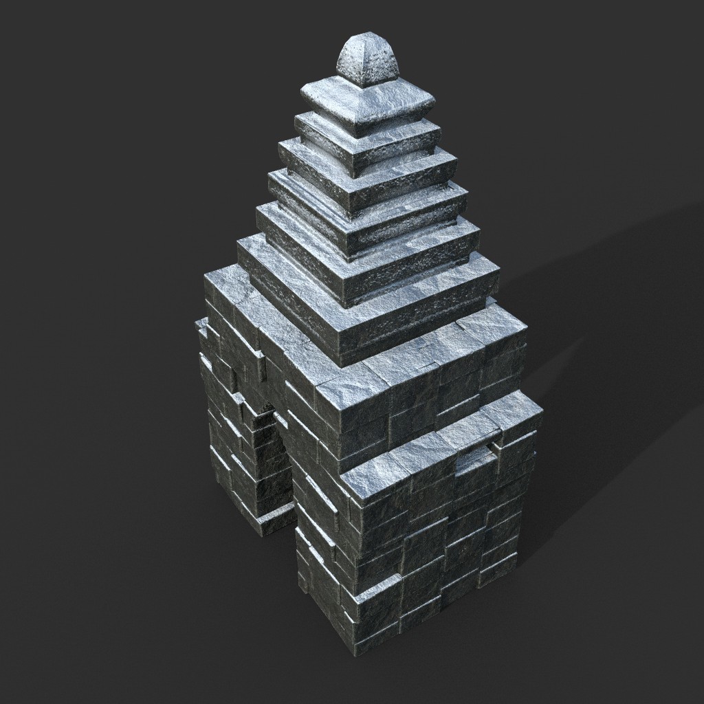 ArtStation - Low poly Snow Ruin Asia Temple Pack 190815 | Game Assets