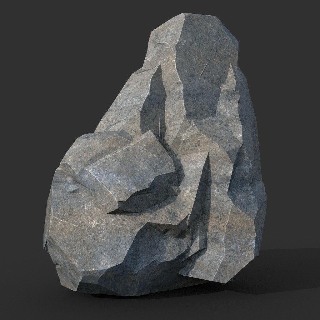 ArtStation - Low poly Gray Rock Formation Pack A 190421 | Game Assets