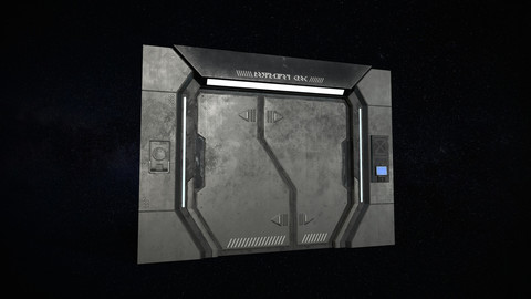 Sci-Fi Door Version 1 - Low Poly