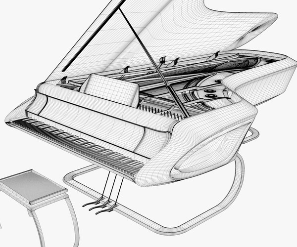 ArtStation - Grand Piano - Original Design | Game Assets