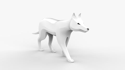 Wolf Sculpture Free model