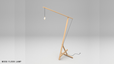 WOOD FLOOR LAMP - LAMPADA A STELO