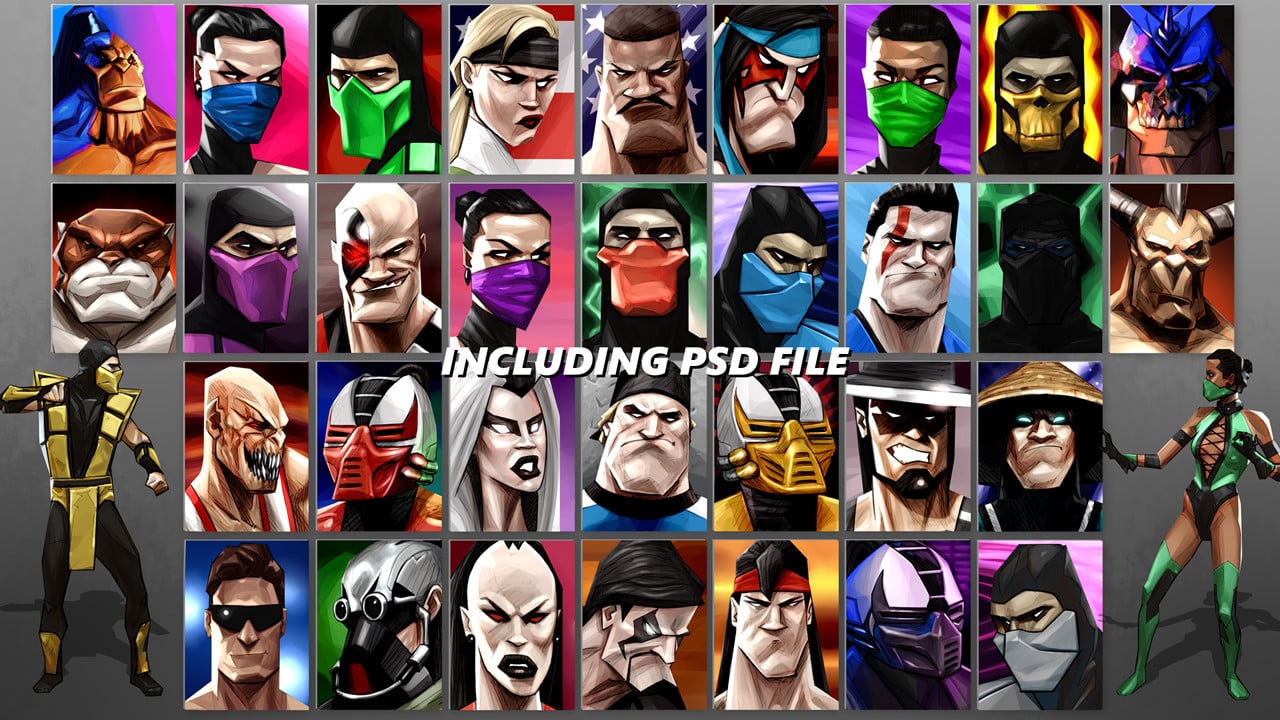 Evgeny Yurichev Mortal Kombat 1 2 3 Ultimate And Trilogy Character Roster Arts
