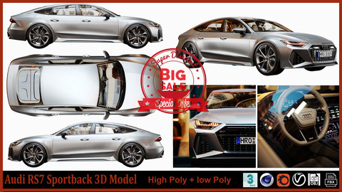 Audi RS7 Sportback 2020 3D Model