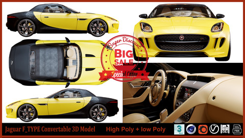 Jaguar F_type Convertable 3D Model