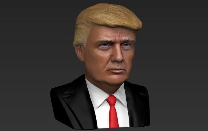 Artstation - President Donald Trump Bust Ready For Full Color 3d 