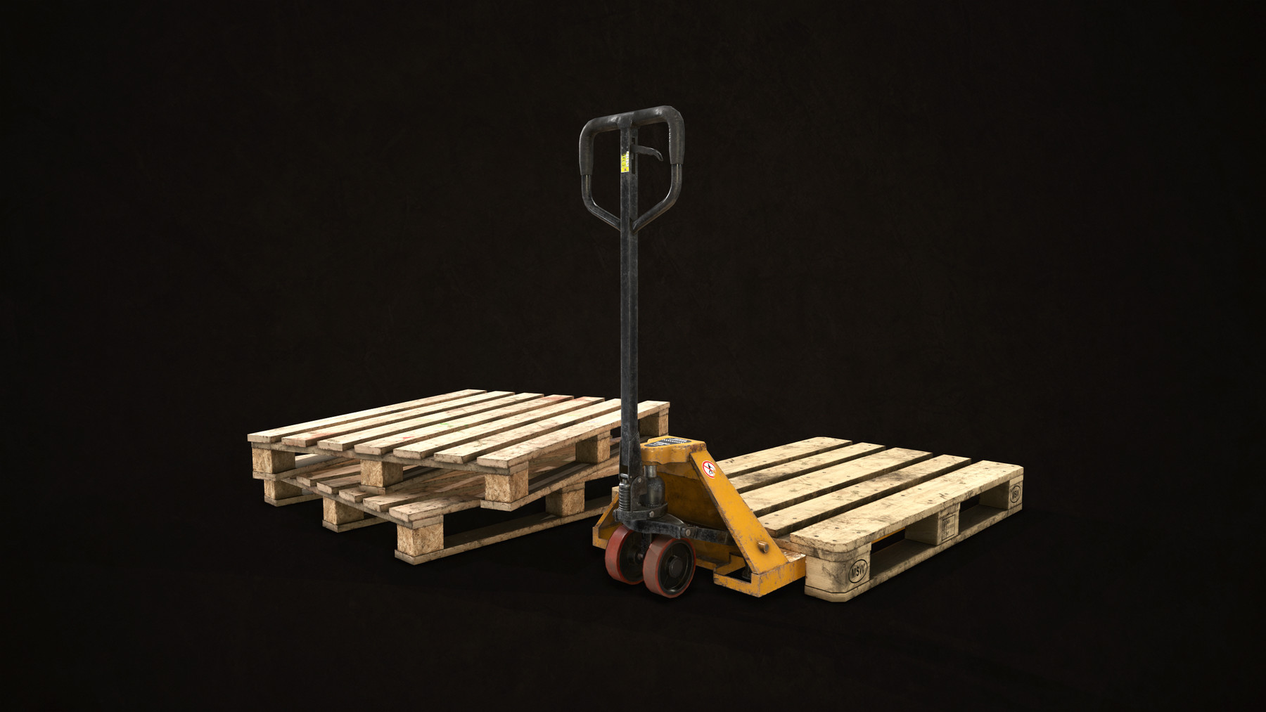 ArtStation Pallet Jack with Pallets Low Poly Game Assets