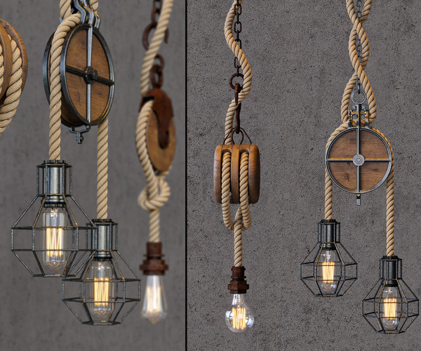 ArtStation rope pendant light 2 Resources