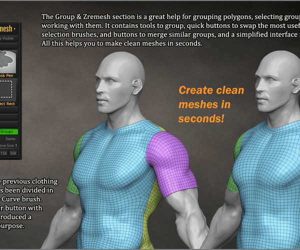 zbrush cleanup mesh