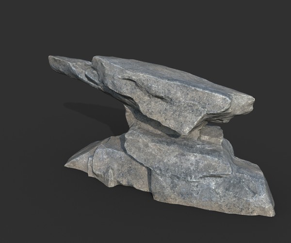 ArtStation - Low poly Big Rock Formation 200928 - Gray | Game Assets