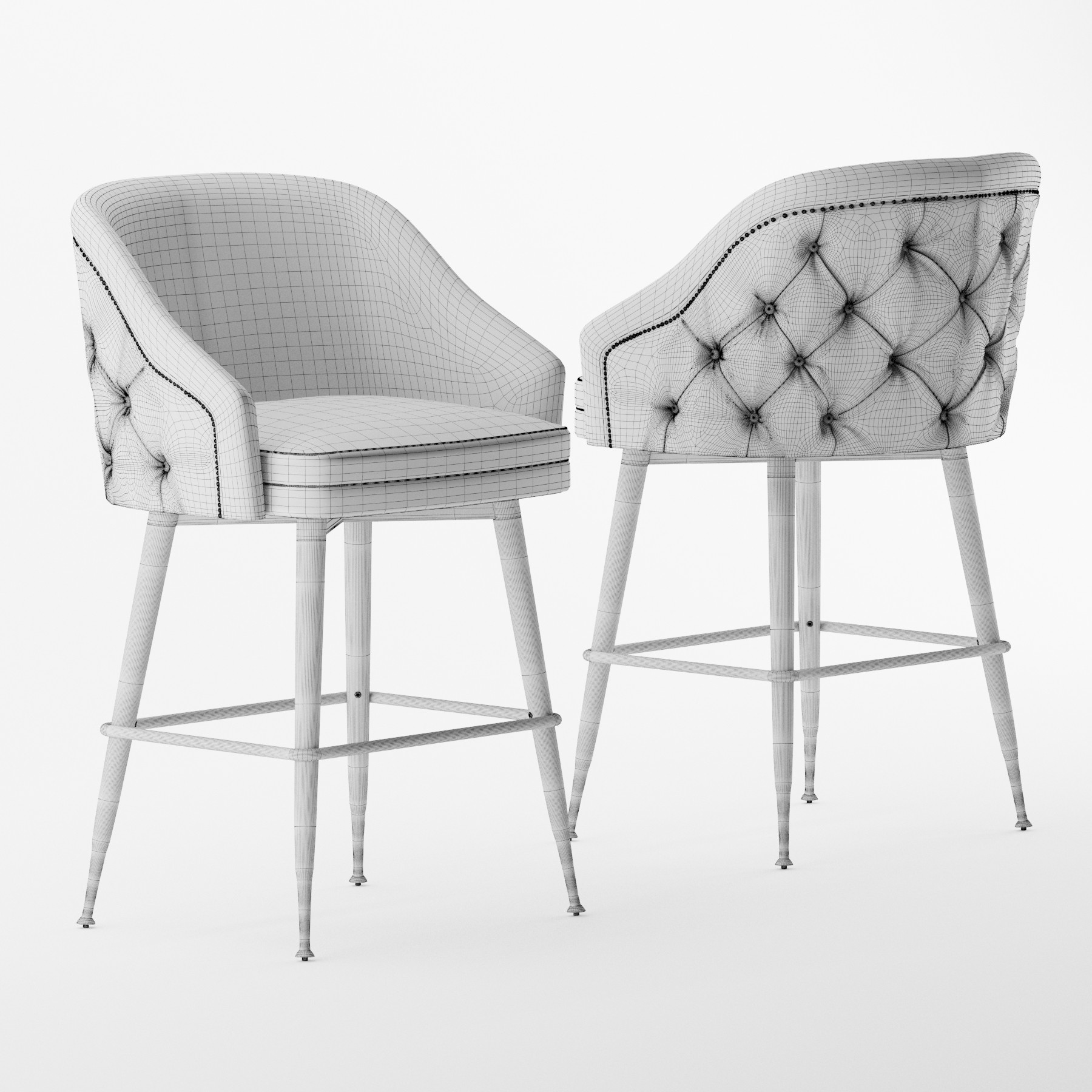 tufted back bar stools