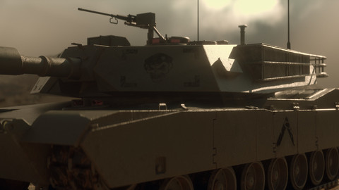 Tank Low-Poly Model | Octane scene | UDIMM 32k