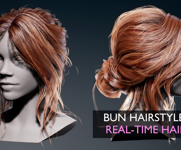 ArtStation - Real-Time Bun Hairstyle | Game Assets