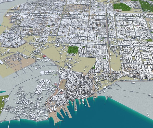 ArtStation - Karachi city Pakistan 3d model 150km  Resources