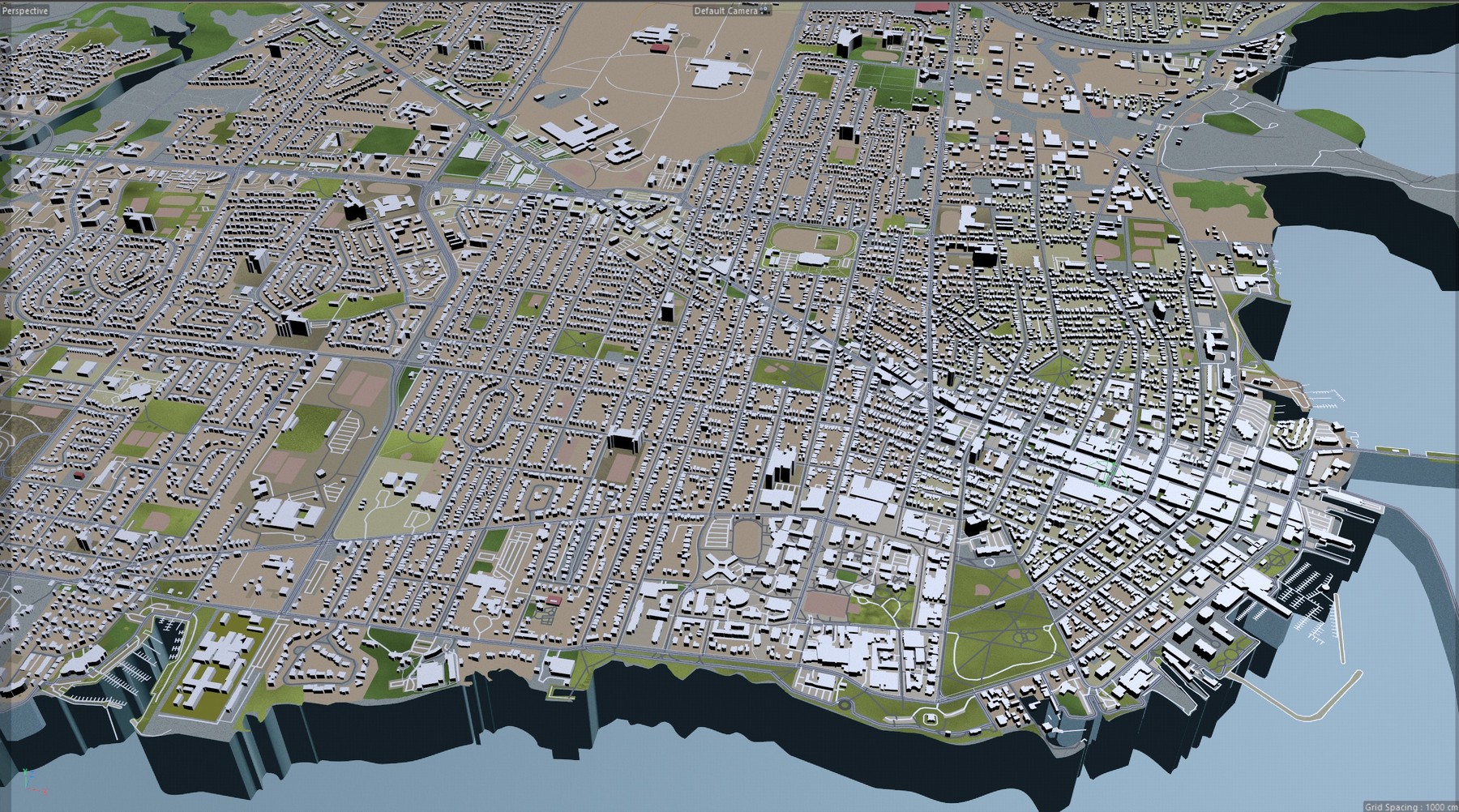 ArtStation - Kingston city Canada 3d model 50km | Resources