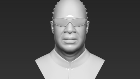 Stevie Wonder bust 3D printing ready stl obj formats