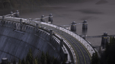 Free Water dam | C4D | Octane | Render-ready