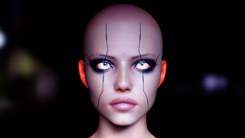Female Head Substance painter file and model