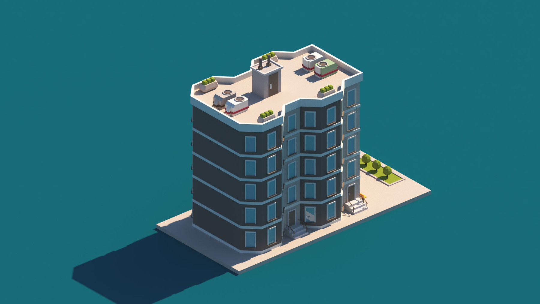 ArtStation - Cartoon Apartment Buildings Package | Game Assets