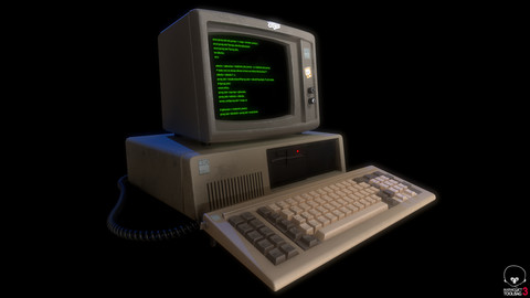 IBM PC Computer - Blender 2.9 Project & Prop