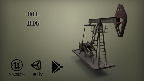 Oil Pump Low-poly 3D model