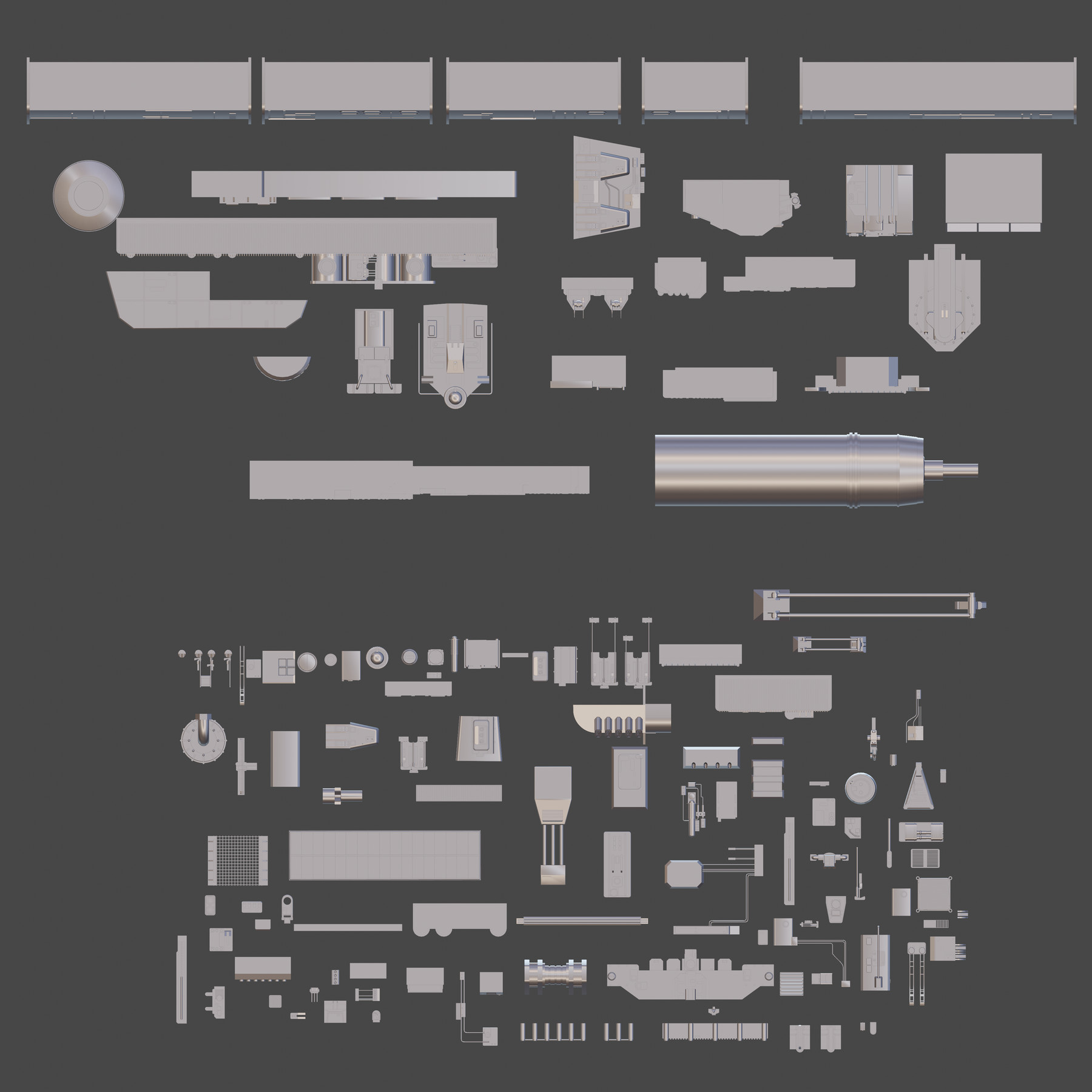 ArtStation - Sci-Fi Greeble Pack | Resources