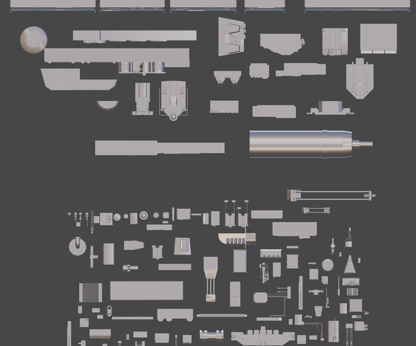 Artstation - Sci-fi Greeble Pack 