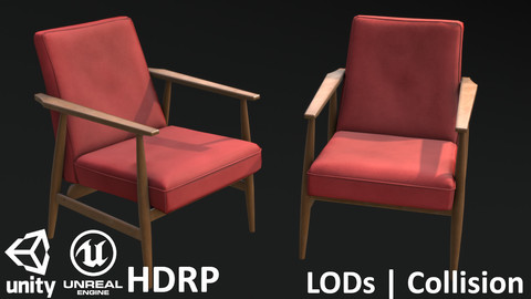 Soviet Armchair Lisek Red