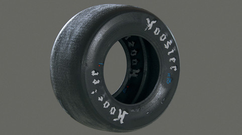 HOOSIER DRAG TIRE C4D FBX OBJ corona render