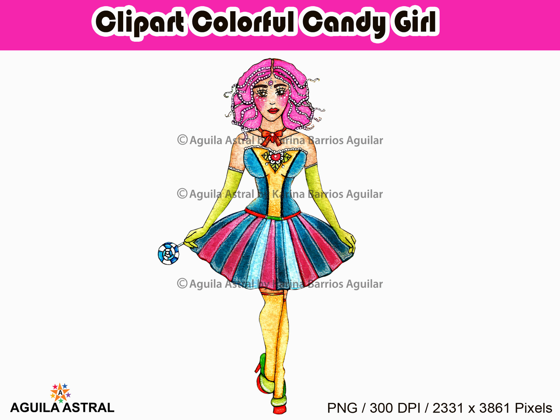 ArtStation Colorful Candy Girl Artworks