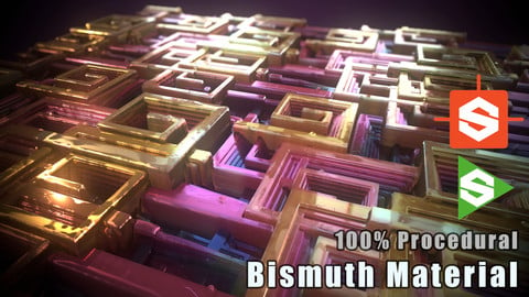 Substance Designer Bismuth Material (100% procedural)