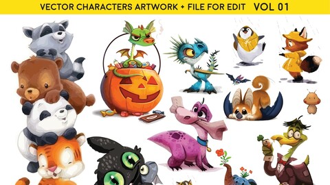 Cartoon Animals SET-VOL 01