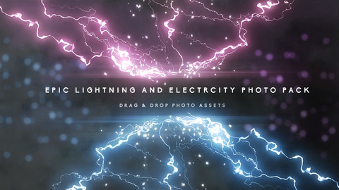 Epic Lightning and Electricity Stock Photo Pack for Digital Painting and Concept Design.