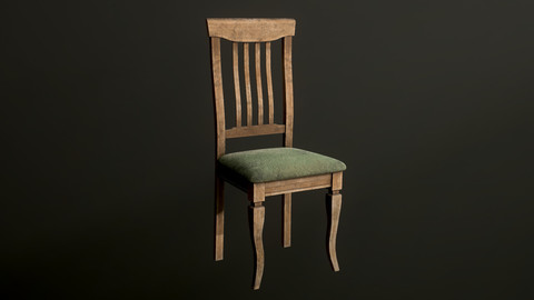 Old dirty Chair ( Low-poly, game-ready 3d model)