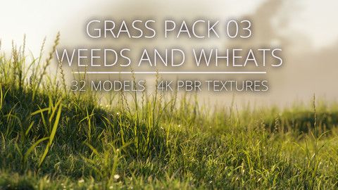 3D Grass Pack 03 - Weeds and Wheats
