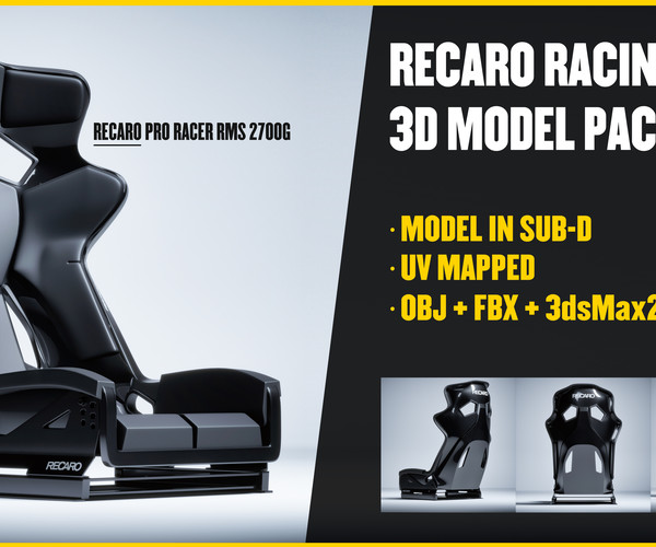ArtStation - RECARO - PRO RACER RMS 2700G - 3D Model Pack | Resources