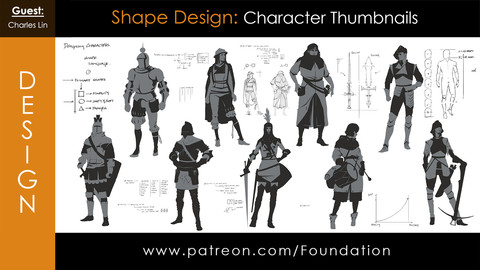 Foundation Art Group: Shape Design - Character Thumbnail with Charles Lin