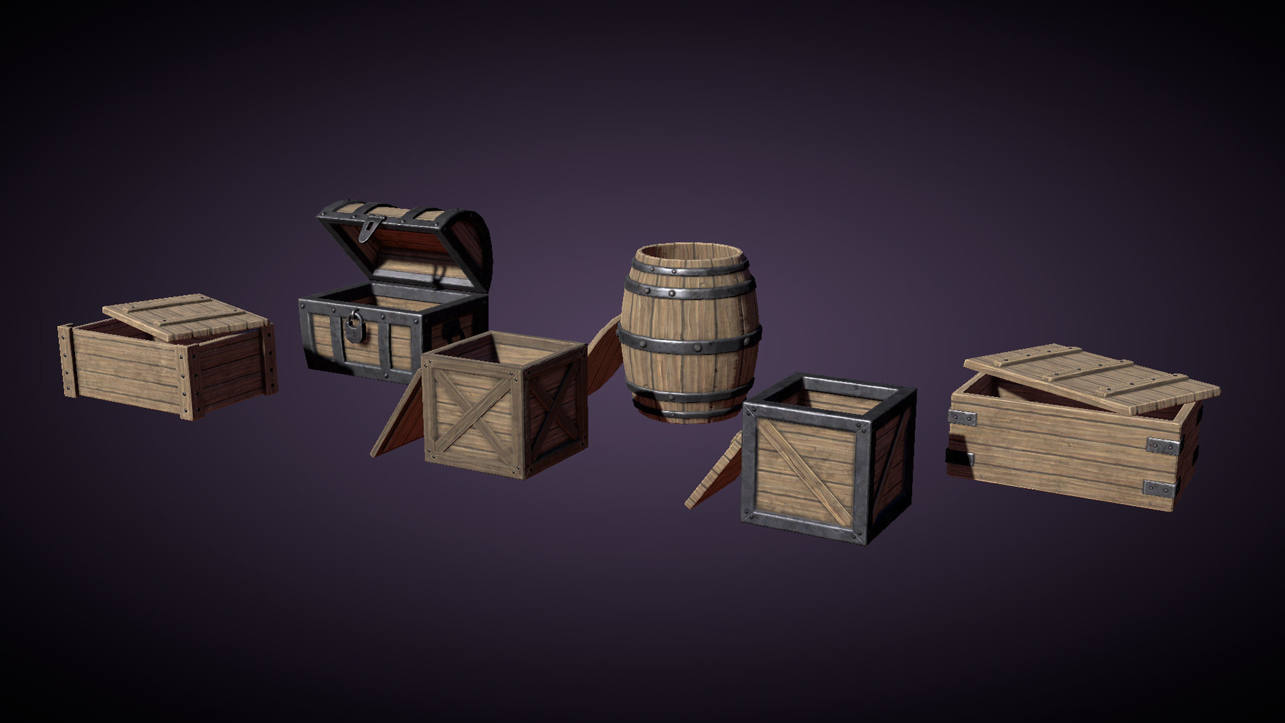 ArtStation Medieval series Containers Game Assets