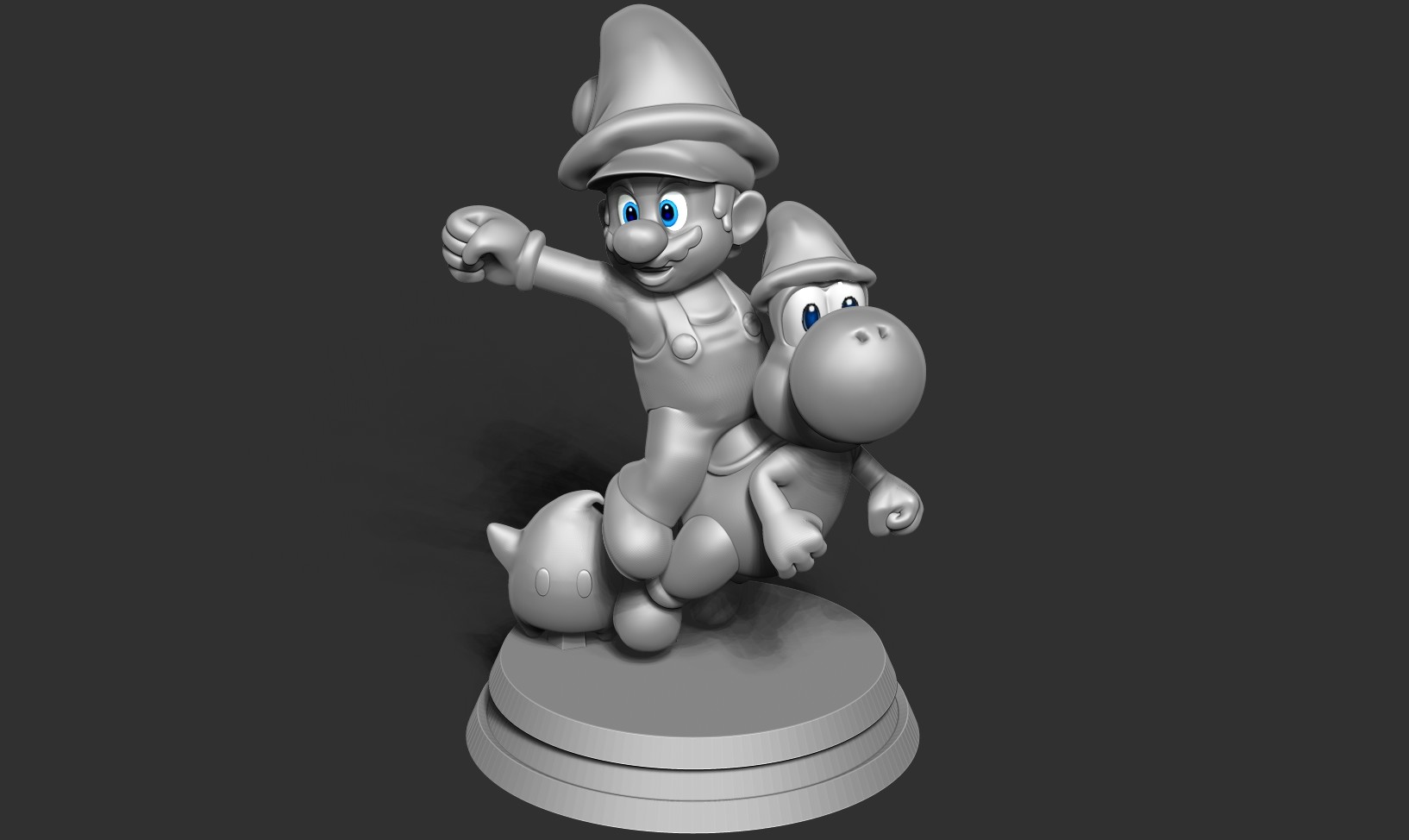 mario - yoshi - lumas - fanart 3D Print Model in Animals 3DExport