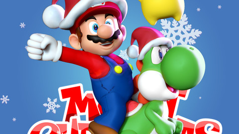 Mario - Yoshi - Lumas - Fanart